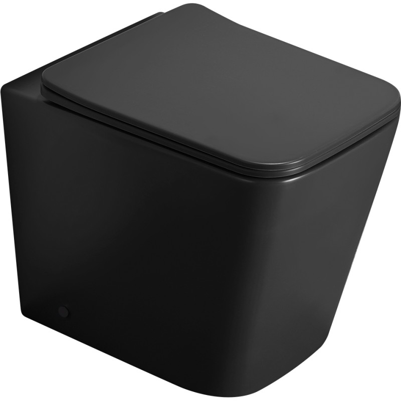 MEXEN Cube mísa wc stojící Rimless včetně sedátka s slow slim, duroplast, černá mat 32924085