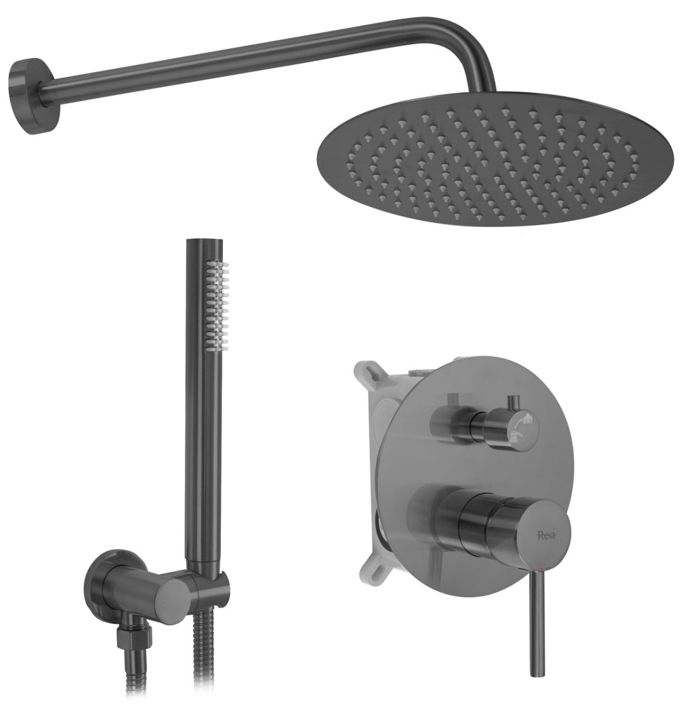 REA Podomítková sprchová sada Lungo Titan  + BOX REA-P6363