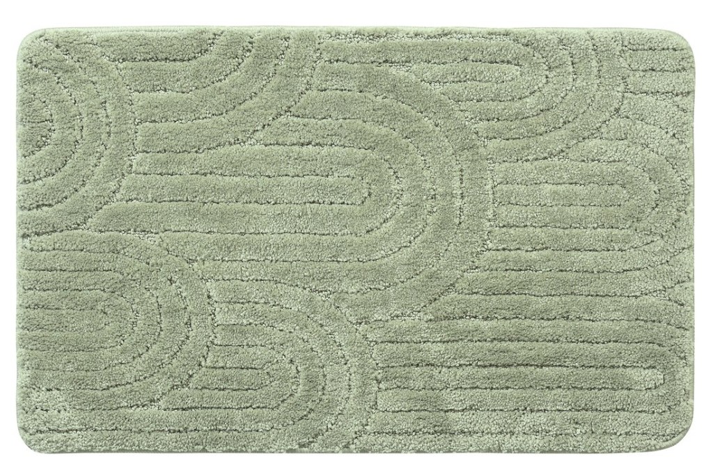 AQUALINE RIST koupelnová předložka, 50x80cm, 100% polyester, protiskluz, zelená NI8594