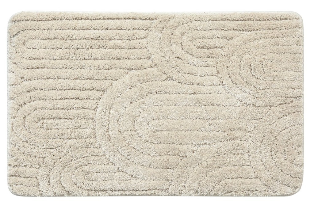 AQUALINE RIST koupelnová předložka, 50x80cm, 100% polyester, protiskluz, ecru NI8592