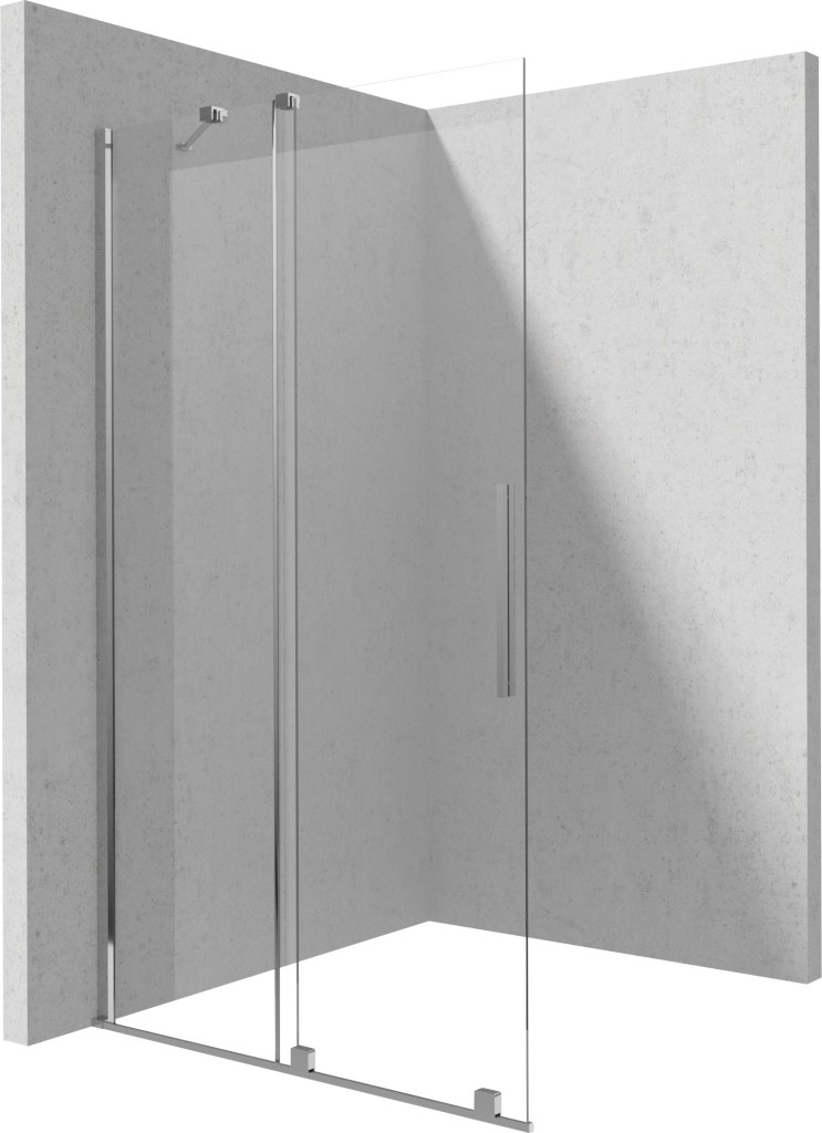 DEANTE Prizma krátká ke kolmé stěně/dlouhá k paralelní stěně sprchová stěna, walk-in, 80 cm posuvná; KTJ_038R