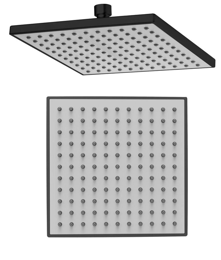 AQUALINE Hlavová sprcha, 200x200, ABS/černá mat SC164B