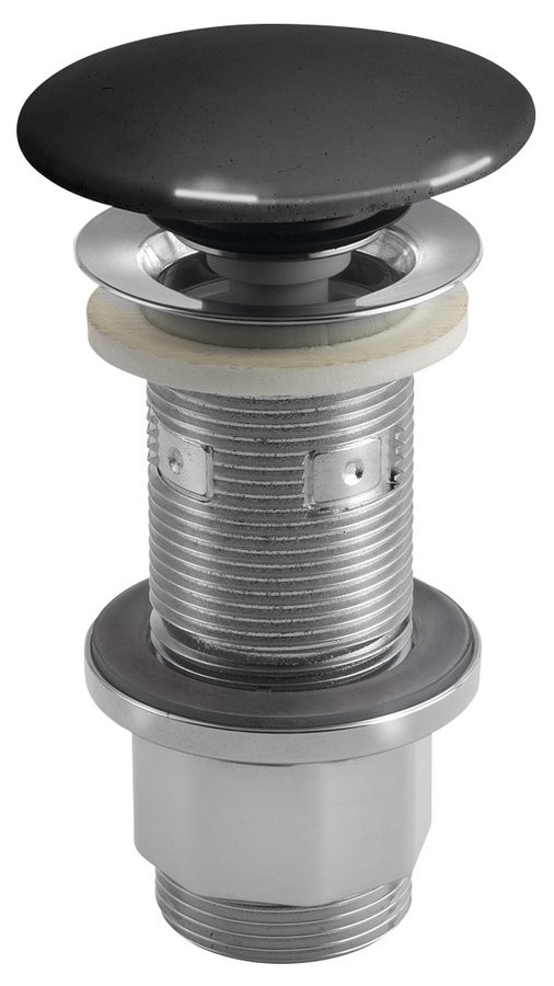SAPHO Umyvadlová výpust 5/4“, click-clack, betonová zátka, 10-80, antracit pololesk AS916