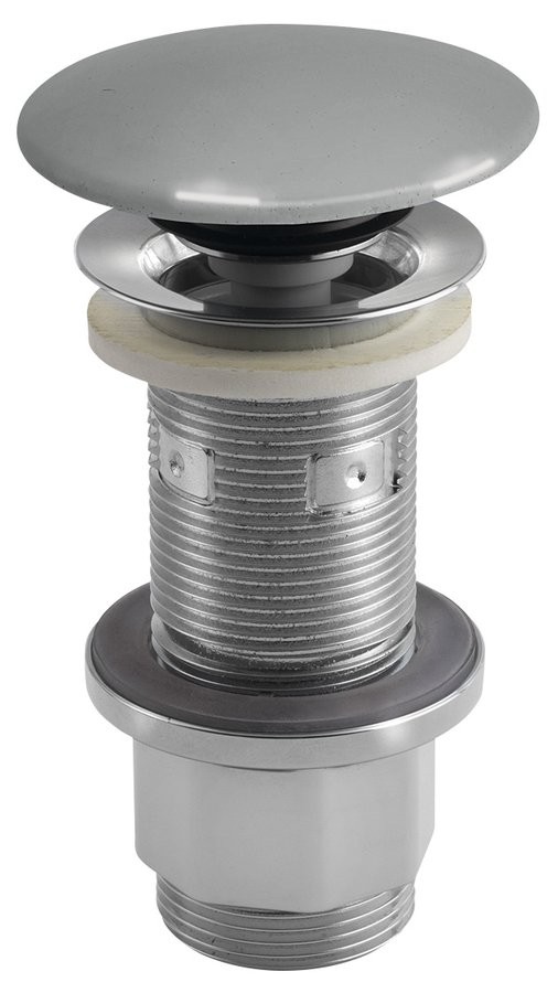SAPHO Umyvadlová výpust 5/4“, click-clack, betonová zátka, 10-80, šedá pololesk AS917