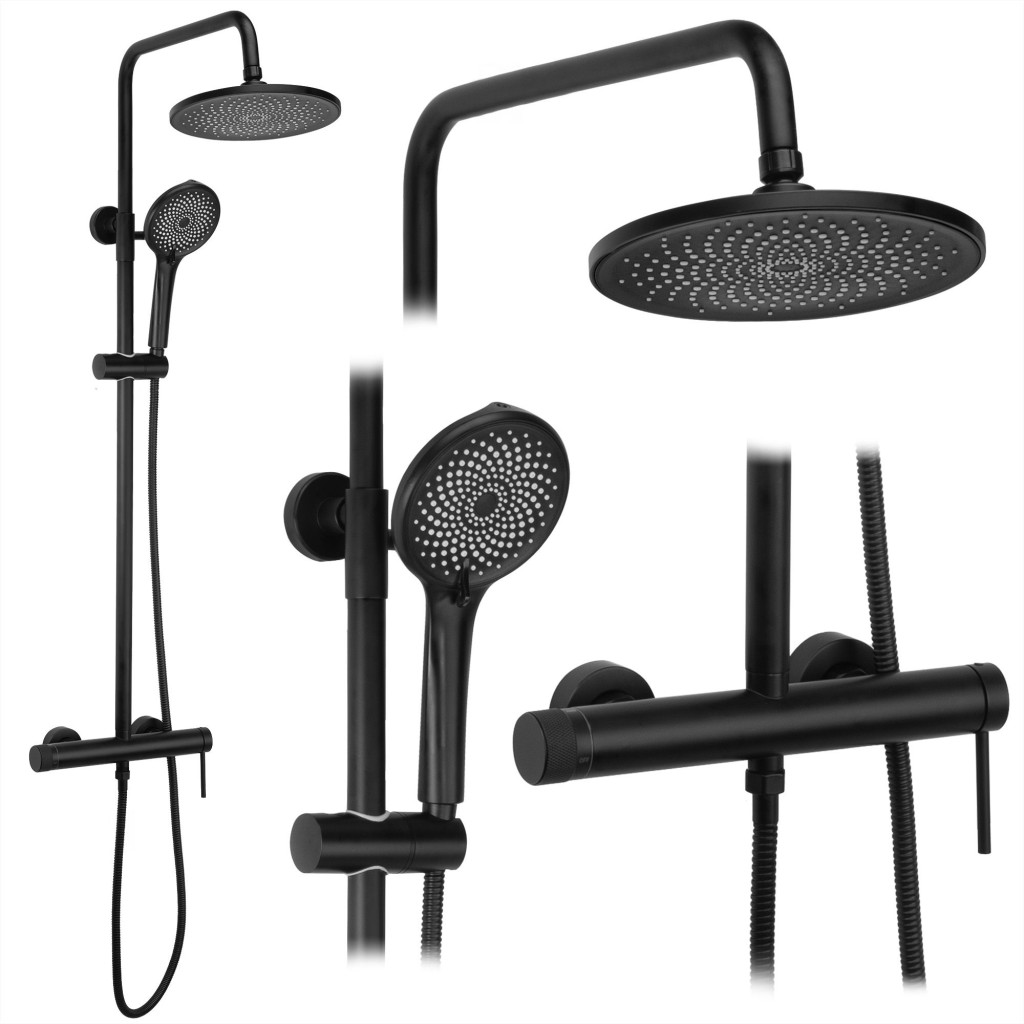 REA Sprchový set Foss Clif Black REA-P5645