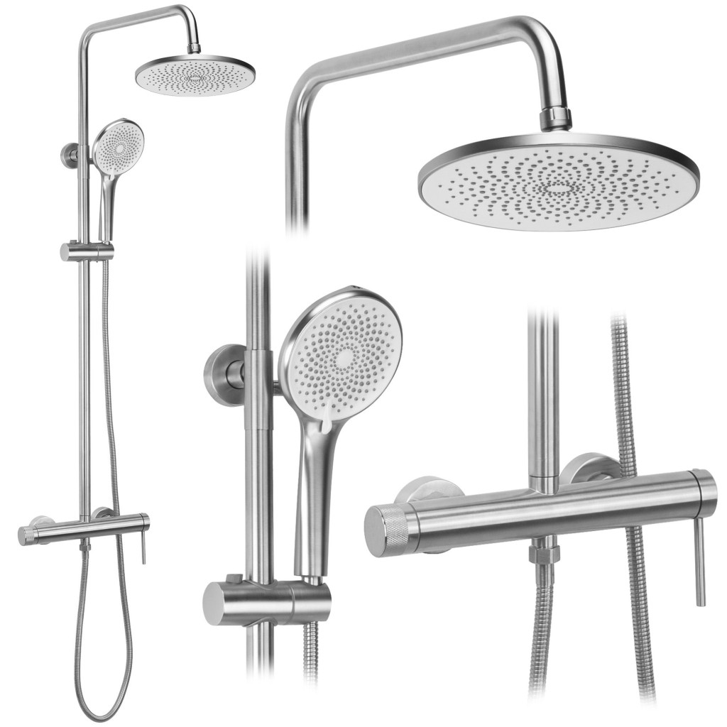 REA Sprchový set Foss Clif Brush Nickel REA-P5646