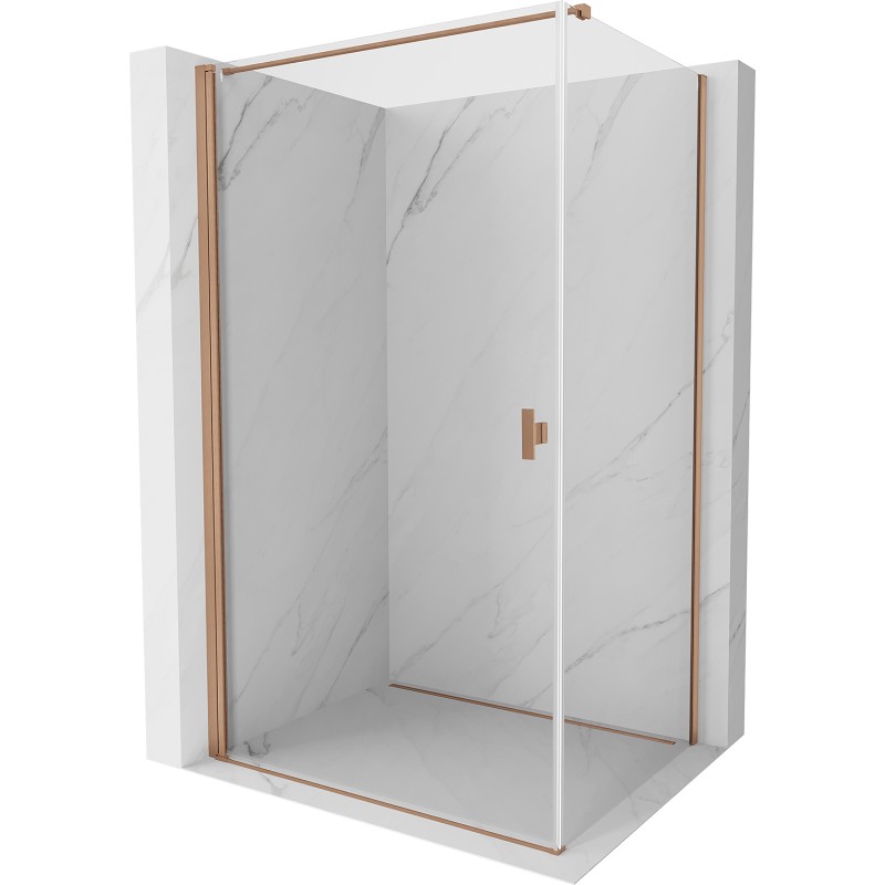 MEXEN/S Mist-B  sprchový kout dveře křídlové 80 x 95, transparent, měď kartáčovaná 8A2T-080-095-65-00