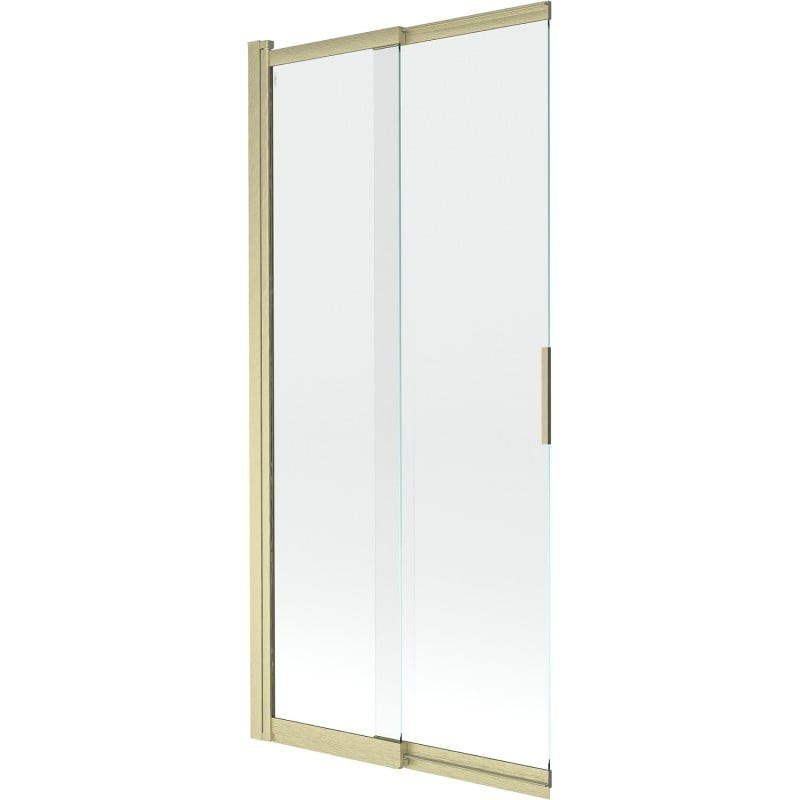 MEXEN Fox vanová zástěna 2-křídlová posuvná 85 x 150, transparent, zlatá kartáčovaná 891-085-002-55-00