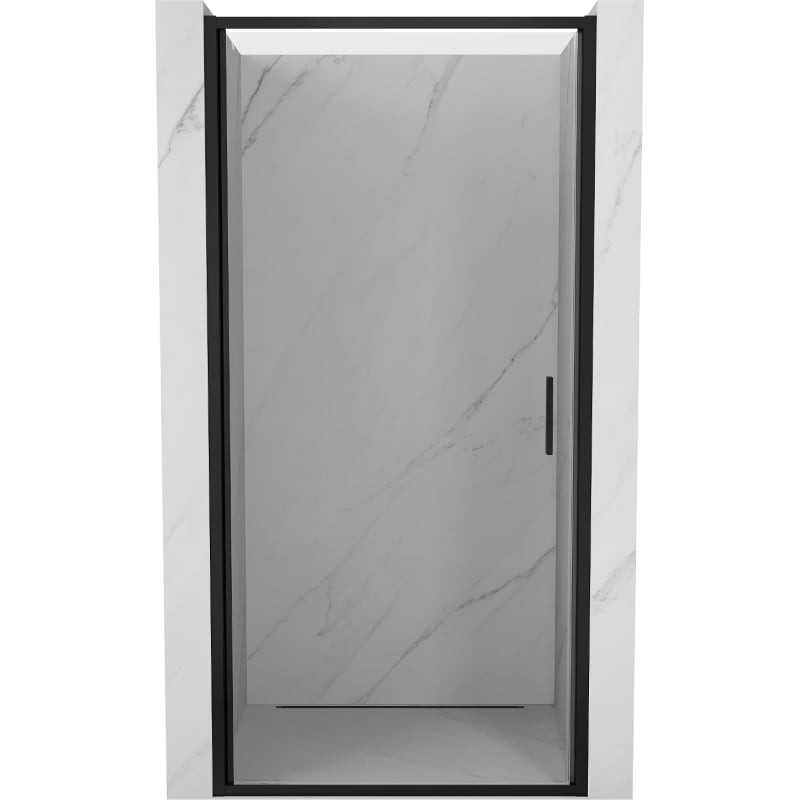 MEXEN Exo sprchové dveře křídlové 55, transparent, černá 817-055-000-70-00