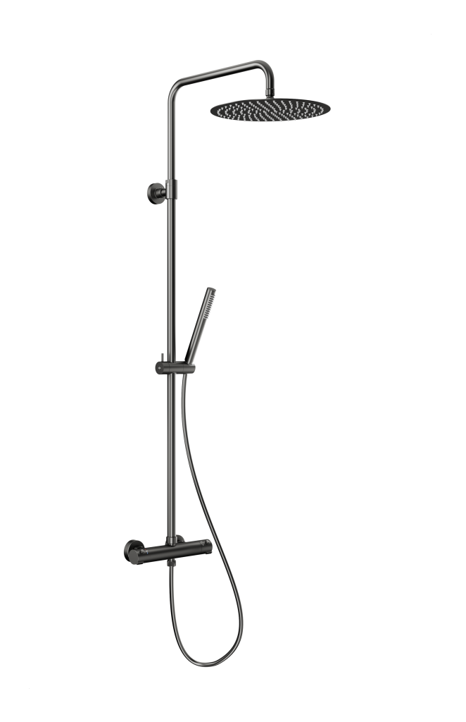 KFA Dešťová hlavice vanová Moza premium s termostatickou baterií, (long bar) gunmetal šedá 5736-921-61