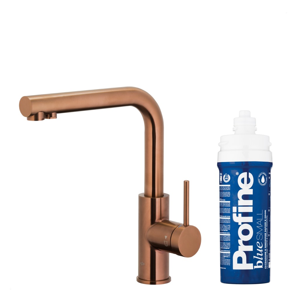 KFA Duero pure basic bat. kuchyňská filtrující, broušené růžové zlato + filtr profine blue s 6623-913-34