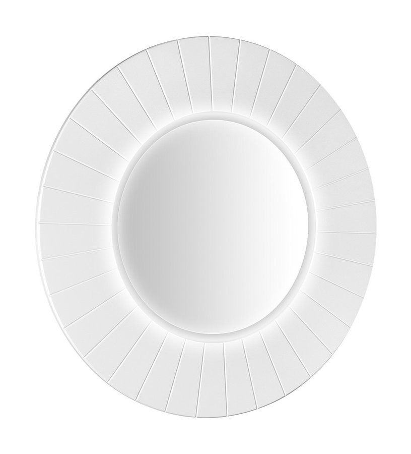 SAPHO LUMIRO STRIP kulaté zrcadlo s LED osvětlením v rámu ø 75cm, bílá mat LR750-3131S