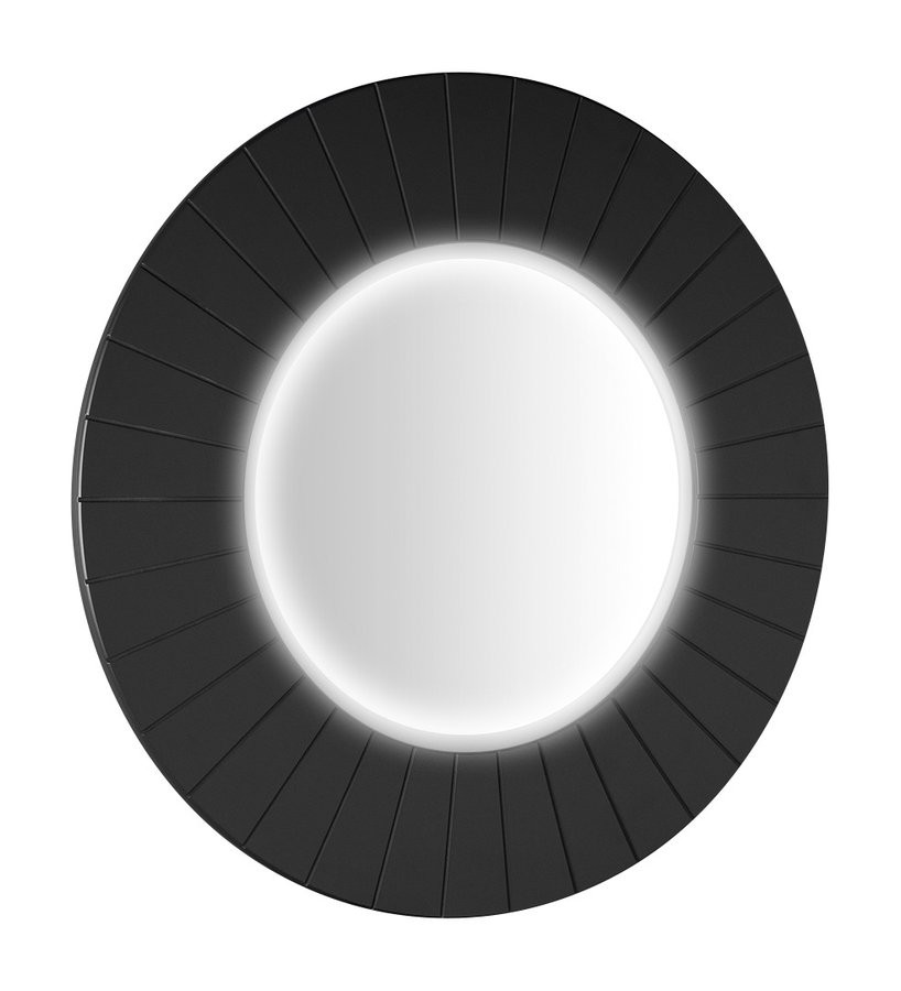 SAPHO LUMIRO STRIP kulaté zrcadlo s LED osvětlením v rámu ø 75cm, carina LR750-4141S