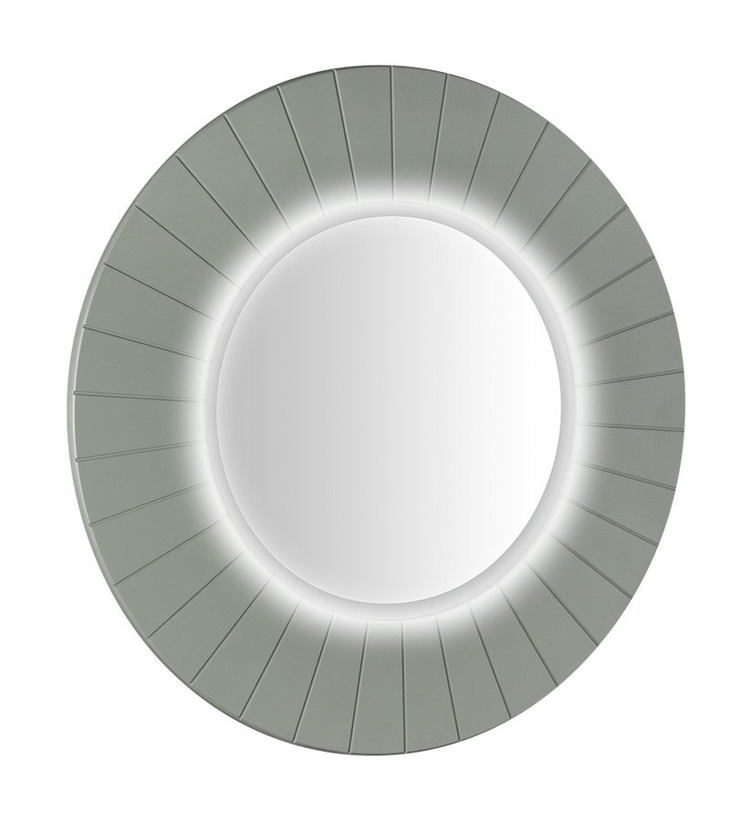 SAPHO LUMIRO STRIP kulaté zrcadlo s LED osvětlením v rámu ø 75cm, verde LR750-4444S