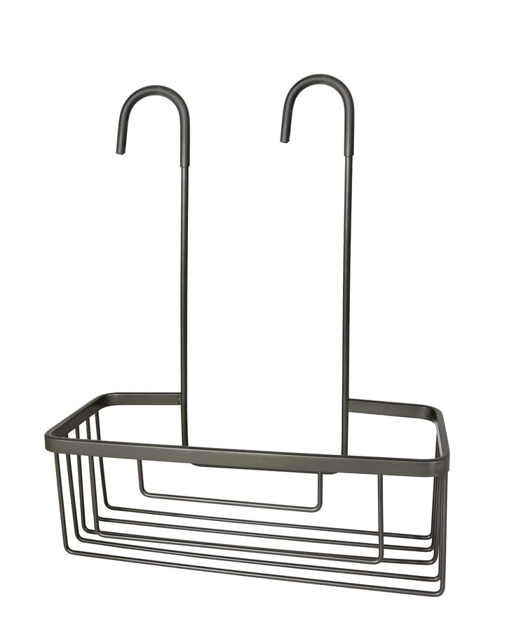 Gedy SMART polička do sprchy závěsná, na baterii, 300x375x120 gun metal 248981
