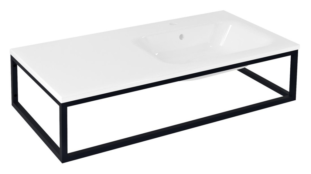 SAPHO SKA konzole pod umyvadlo/desku 100x22x51cm, černá mat SKA810