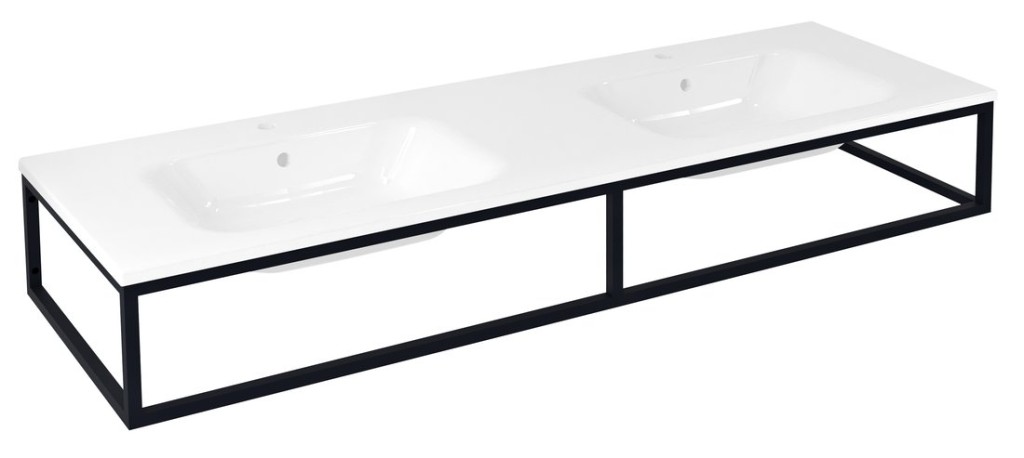SAPHO SKA konzole pod umyvadlo/desku 160x22x51cm, černá mat SKA860