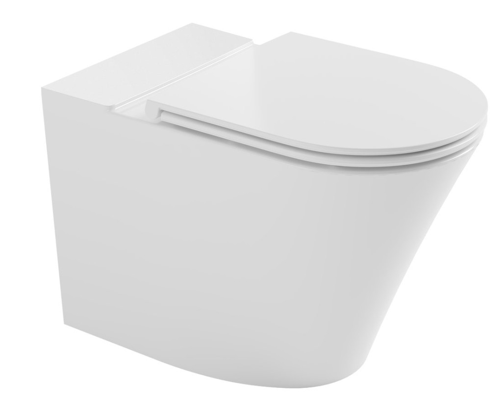 Bruckner FEIN WC kombi mísa, Rimless, 61x36cm, spodní/zadní odpad, bílá 201.424.4