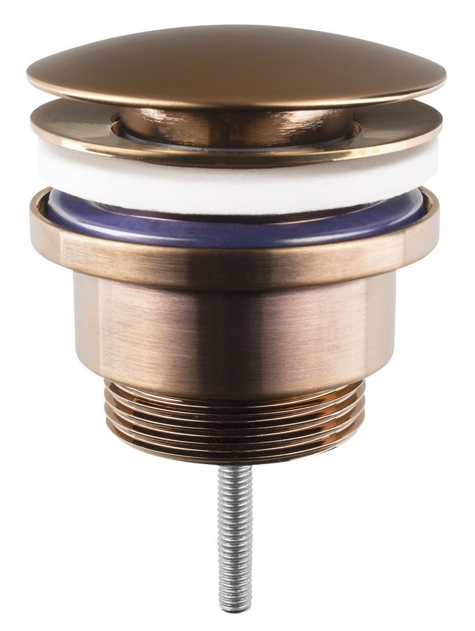 SAPHO Umyvadlová výpust 5/4“, click-clack, velká zátka, 10-55, měď mat CV1002PG