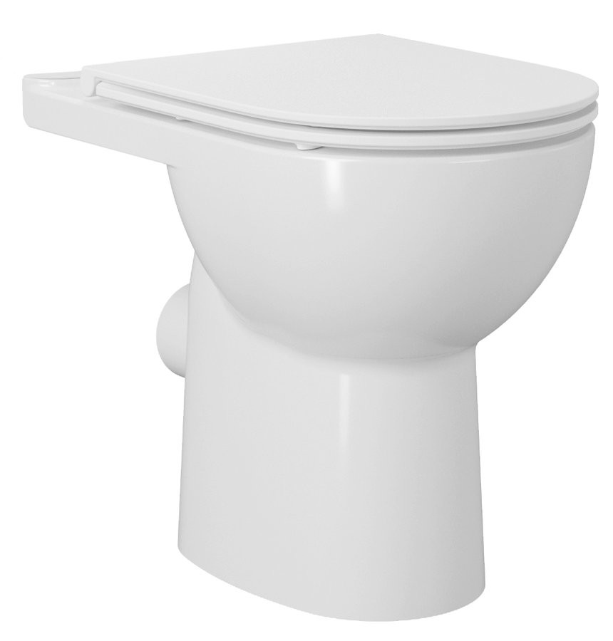 SAPHO SANIVEX WC kombi mísa, zvýšený sedák, Rimless, 63,5 x35,5cm, spodní/zadní odpad, bílá PC108-111