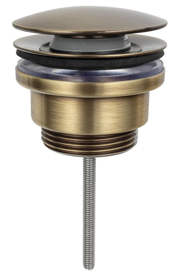 SAPHO Umyvadlová výpust 5/4“, click-clack, velká zátka, 5-65, bronz CV1110BR