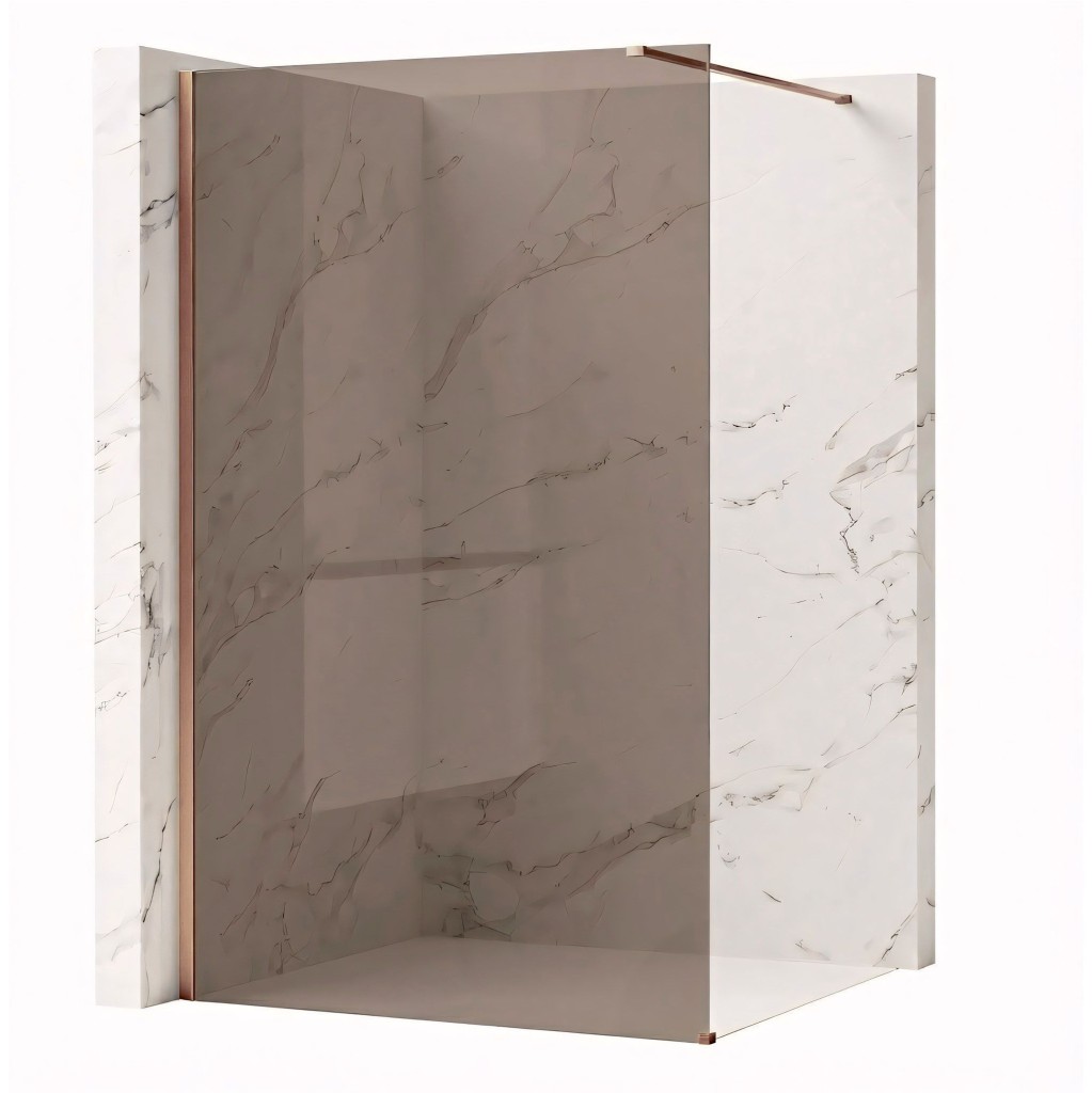 REA/S Sprchová zástěna Flexi Brown / Brush Copper 120 KPL-K99370