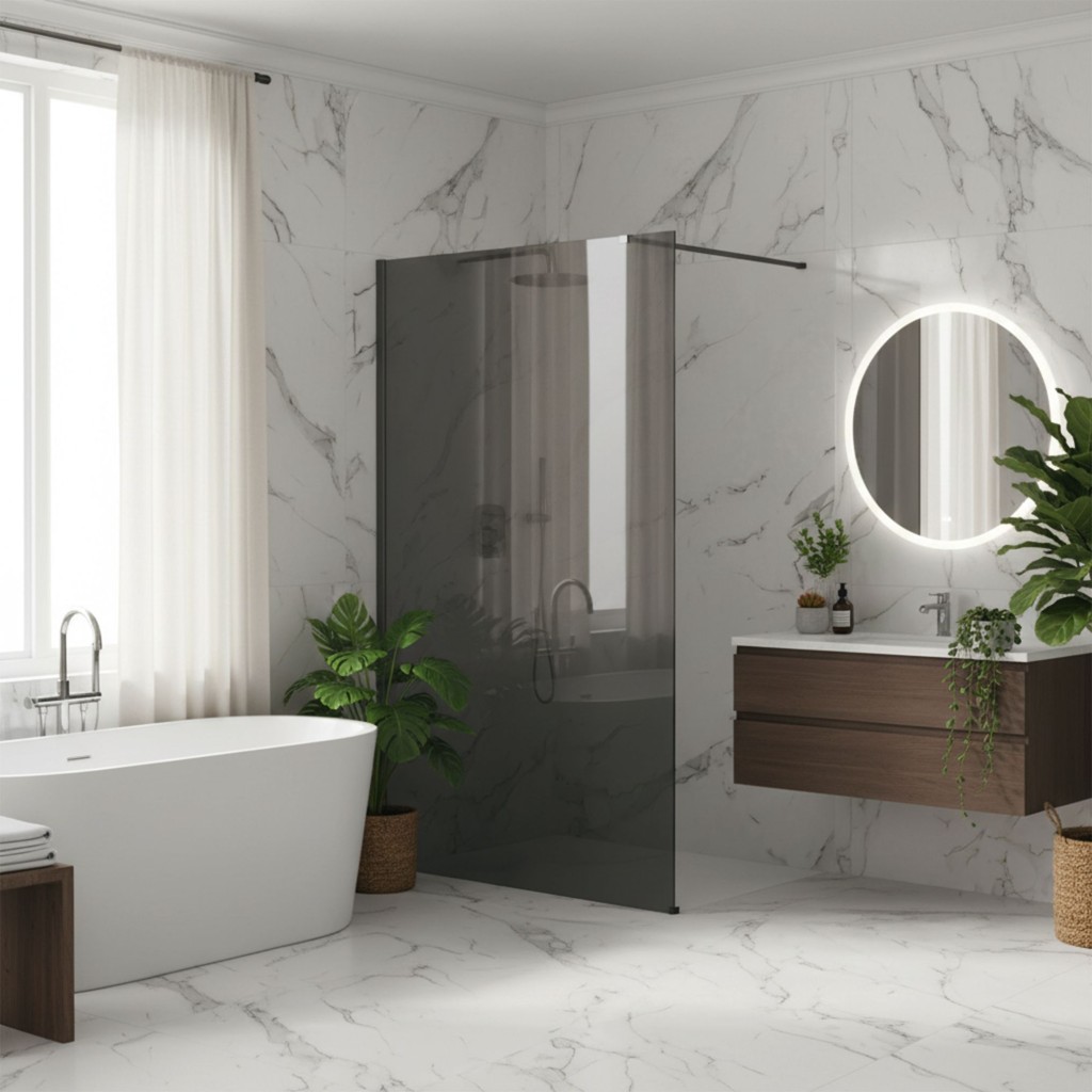 REA/S Sprchová zástěna Flexi Grey / Titan 140 KPL-K99480