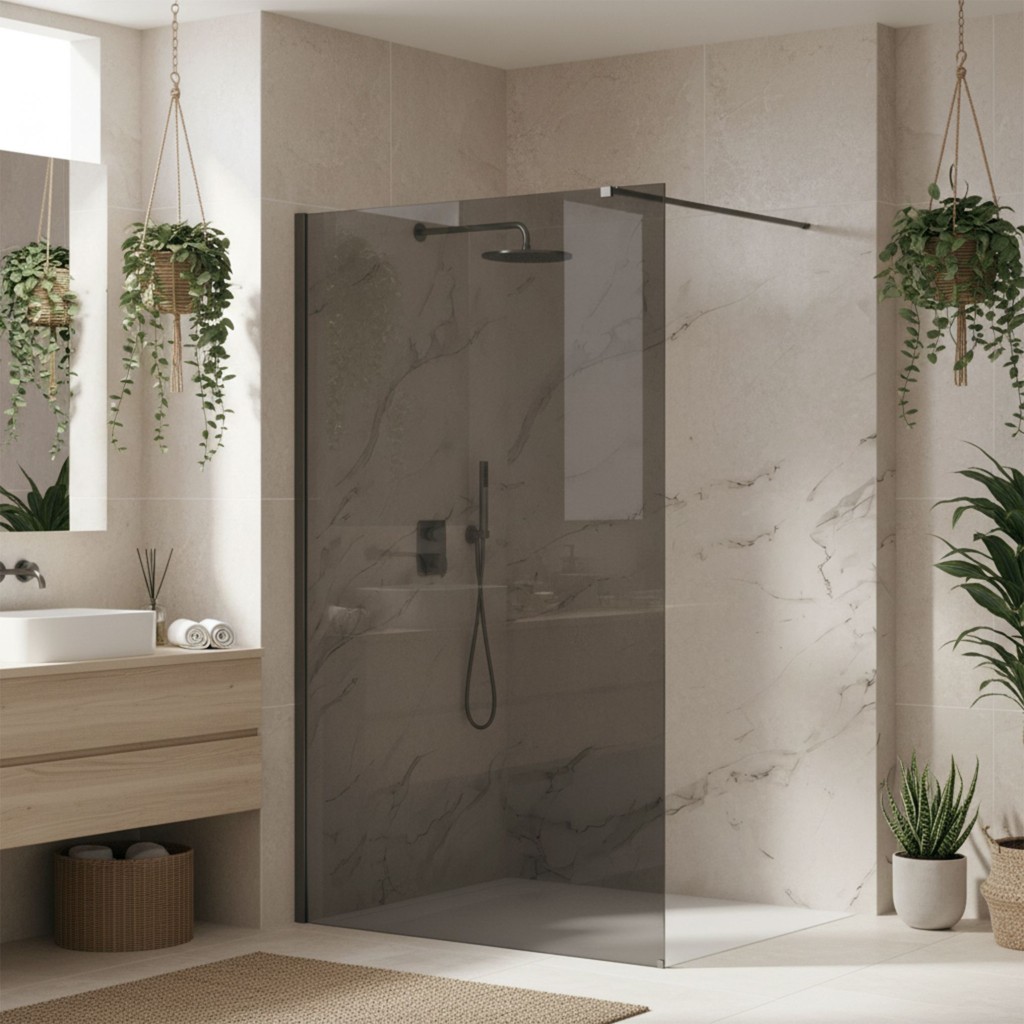 REA/S Sprchová zástěna Flexi Grey / Titan 80 KPL-K99486