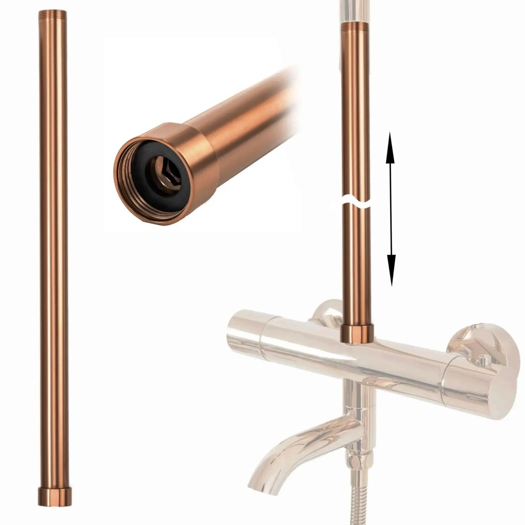 REA Prodloužení pro vanovou/sprchovou soupravu BRUSH COPPER 50cm REA-K5489