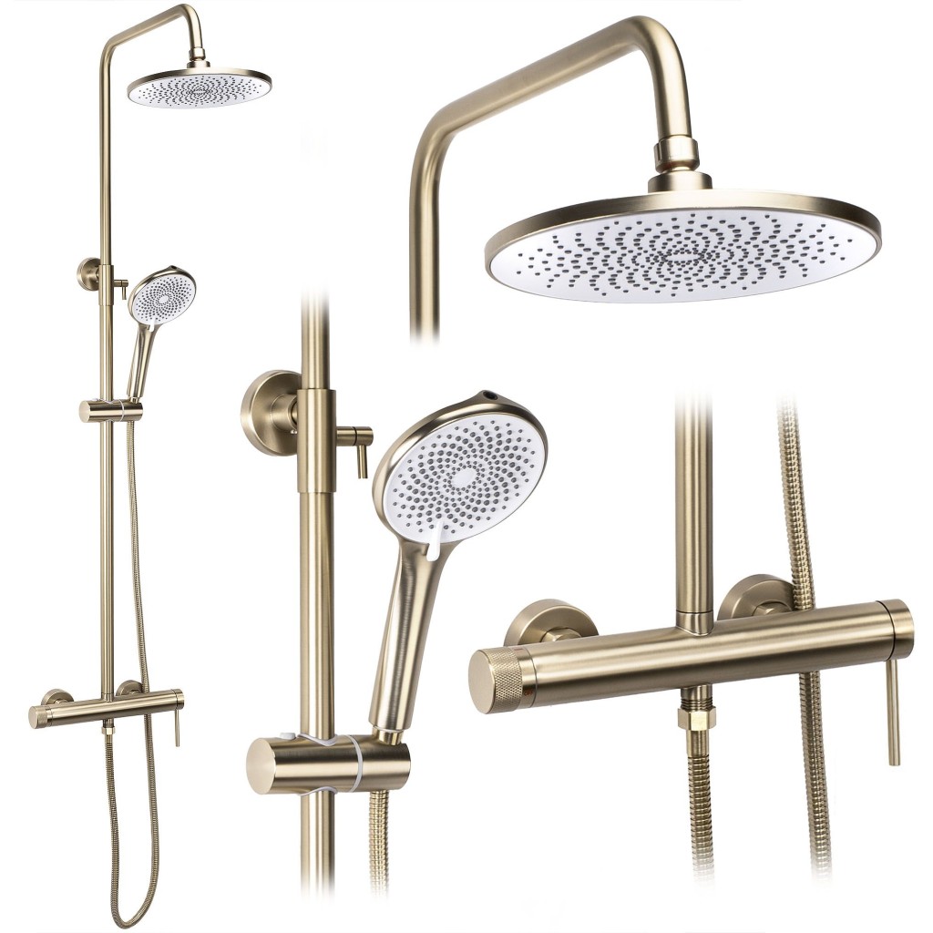 REA Sprchový set Foss Clif Brush Gold REA-P3913
