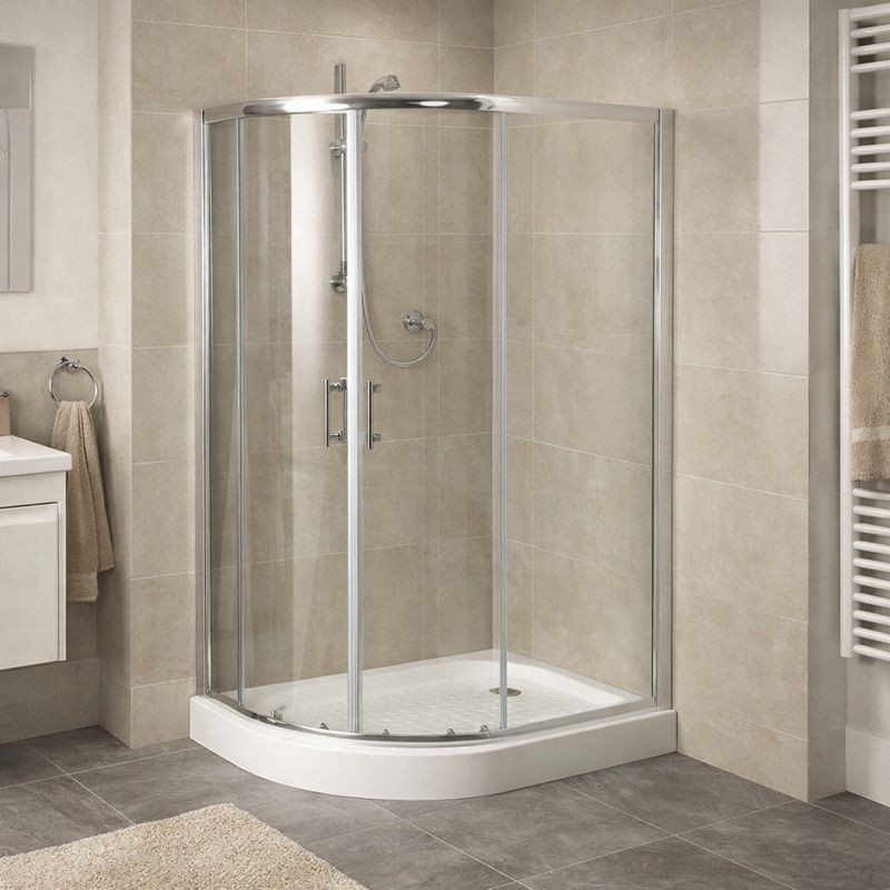 OLSEN SPA Sprchový asymetrický kout s vaničkou IBIZA II Barva rámu Chrom/Leštěný hliník (ALU), Rozměr A 100, Rozměr B 80, Směr zavírání Pravé (DX), Výplň Čiré bezpečnostní sklo 5 mm OLBIBI210P