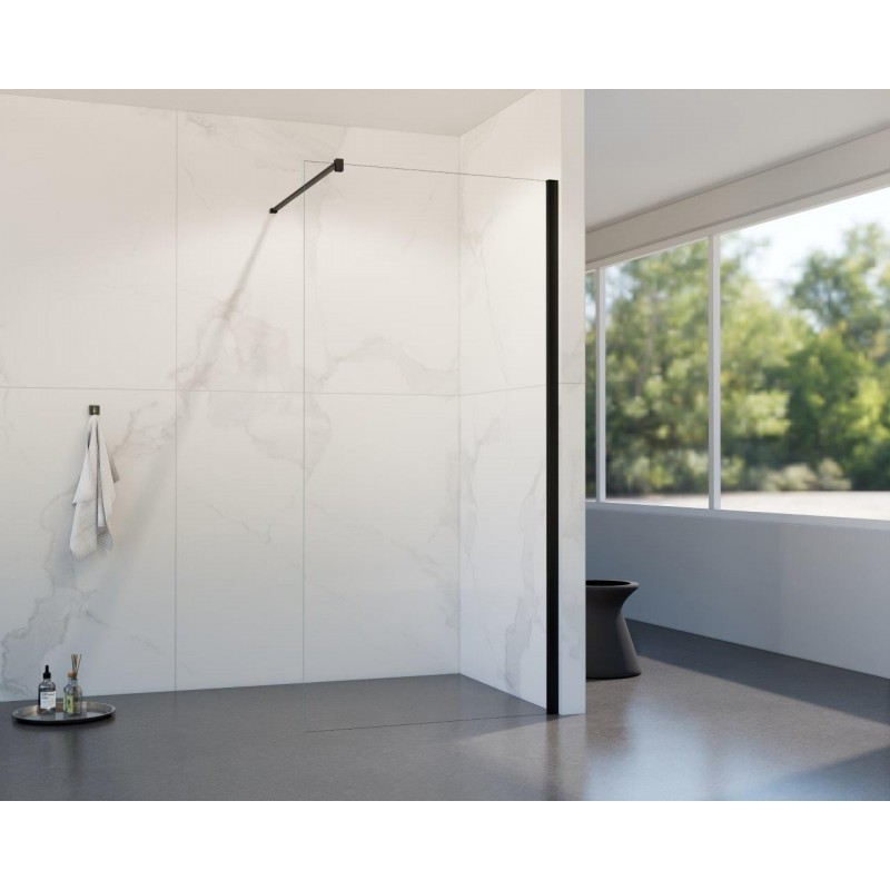 HOPA Walk-in sprchový kout LAGOS BLACK NEW 200 Barva rámu Černá, Rozměr A 150, Rozměr C 200, Výplň Čiré bezpečnostní sklo 8 mm BCLAGO15MBCN2