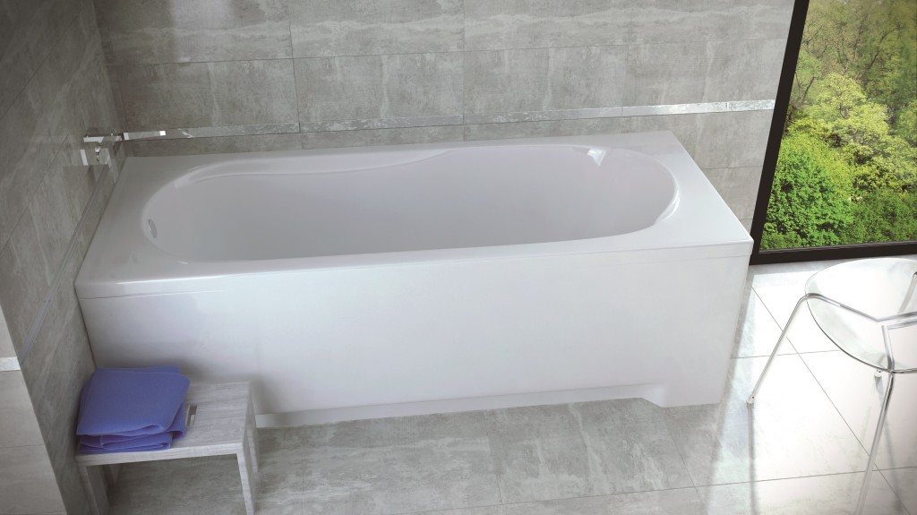 BESCO Obdélníková vana VINDOBONA Nožičky k vaně S nožičkami, Rozměr vany 180 × 80  OLVVIN18+OLVPINOZSTELWD