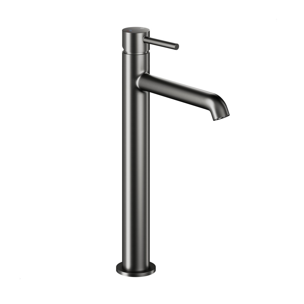 KFA Baterie Moza mini umyvadlová, na desku, stojící, s výpustí klik-klak, PVD gunmetal šedá 5032-632-61