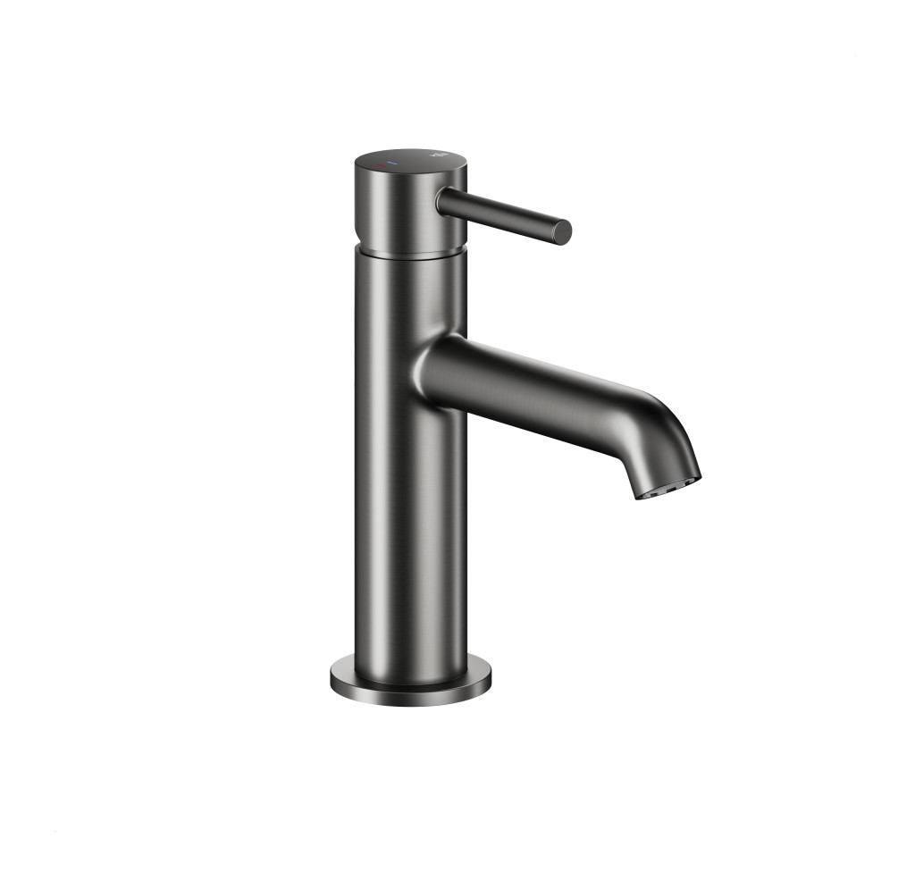 KFA Baterie Moza mini umyvadlová, stojící, s výpustí klik-klak, PVD gunmetal šedá 5032-835-61