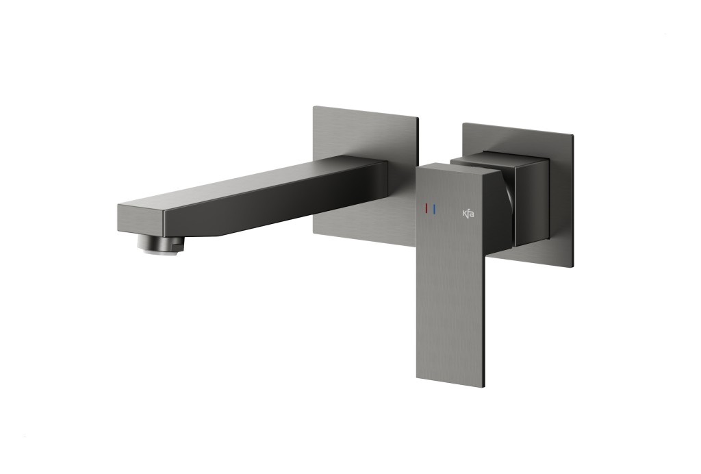KFA Baterie Logon umyvadlová, podomítková, stěnová, PVD gunmetal šedá 5139-810-61