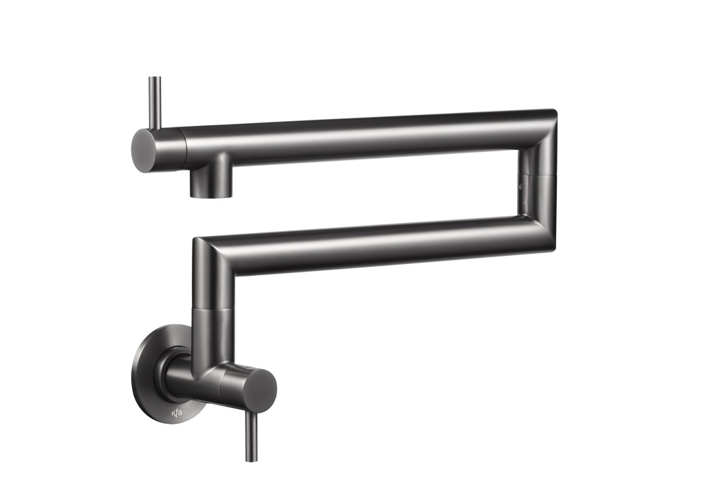 KFA Baterie Duero pot filler, kuchyňská, nástěnná, kloubová, PVD gunmetal šedá 6623-030-61