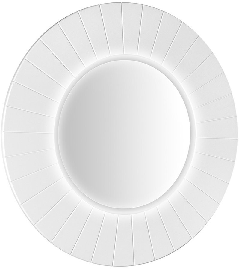 SAPHO LUMIRO STRIP kulaté zrcadlo s LED osvětlením v rámu ø 90cm, bílá mat LR950-3131S
