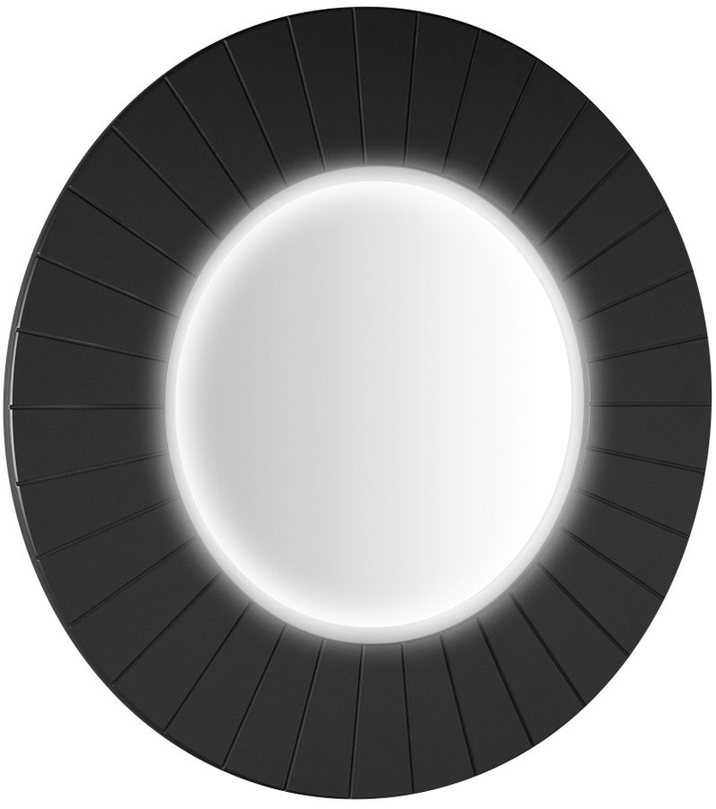 SAPHO LUMIRO STRIP kulaté zrcadlo s LED osvětlením v rámu ø 90cm, carina LR950-4141S