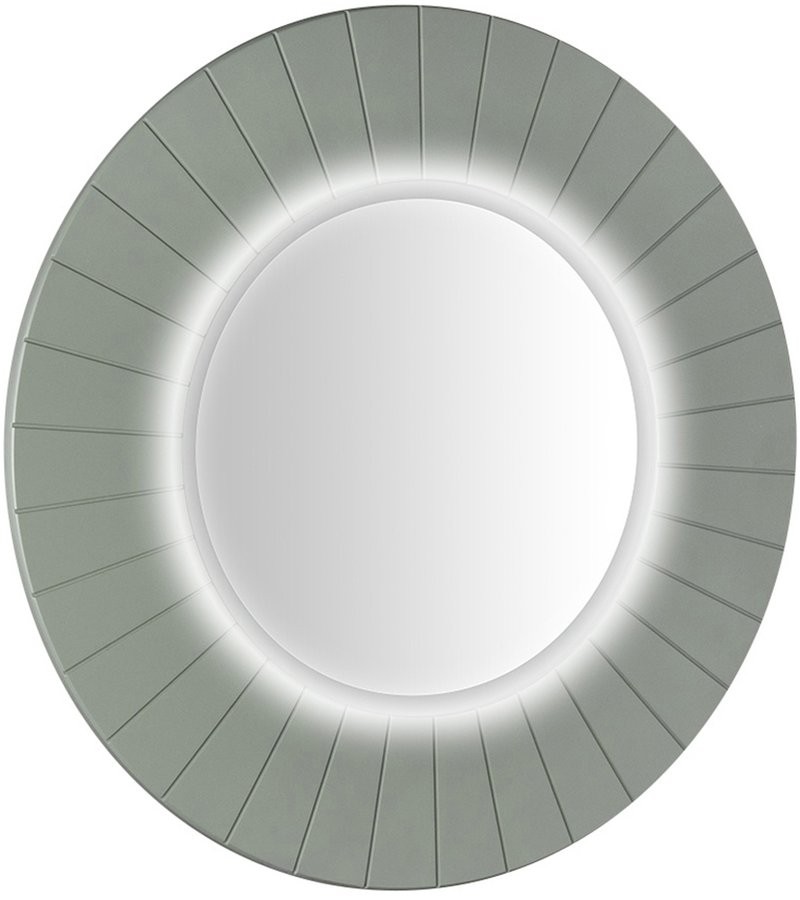 SAPHO LUMIRO STRIP kulaté zrcadlo s LED osvětlením v rámu ø 90cm, verde LR950-4444S