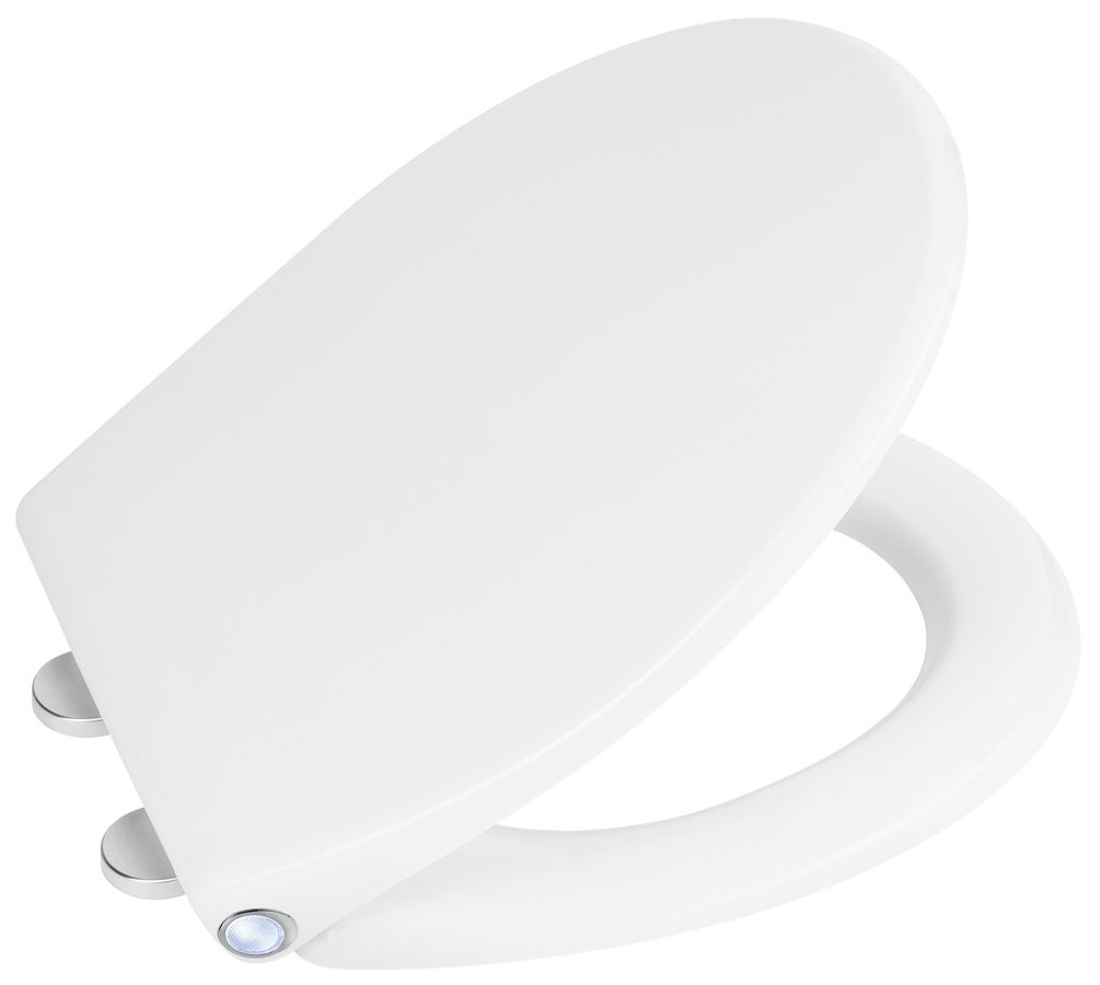 SAPHO PHARO WC sedátko s LED podsvícením, Soft Close, Easy Take, bílá WX1315