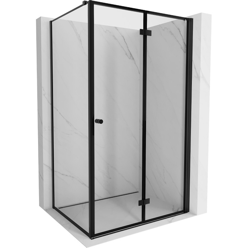 MEXEN/S Mist-F sprchový kout skládací dveře pravá 95 x 120, černá okraj, černá 8A6T-095-120-70-70-P