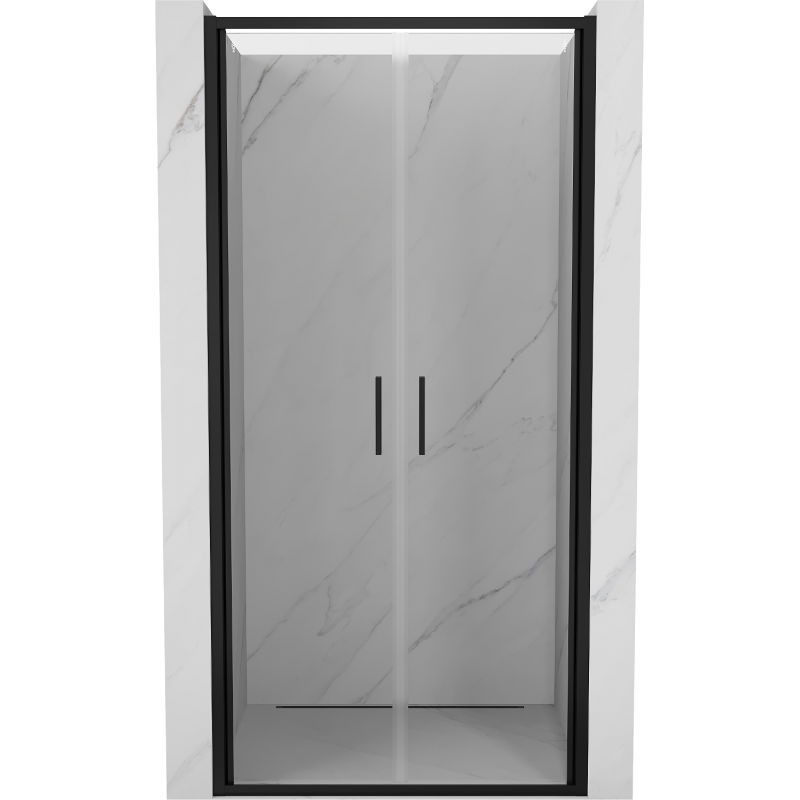 MEXEN Exo sprchové dveře křídlové110, transparent, černá 814-110-000-70-00