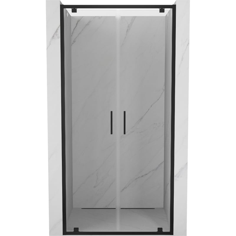MEXEN Exo sprchové dveře křídlové110, transparent, černá 8182-110-000-70-00