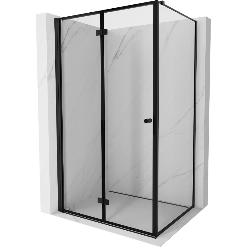 MEXEN/S Mist-F sprchový kout skládací dveře levá 120 x 70, černá okraj, černá 8A6T-120-070-70-70-L