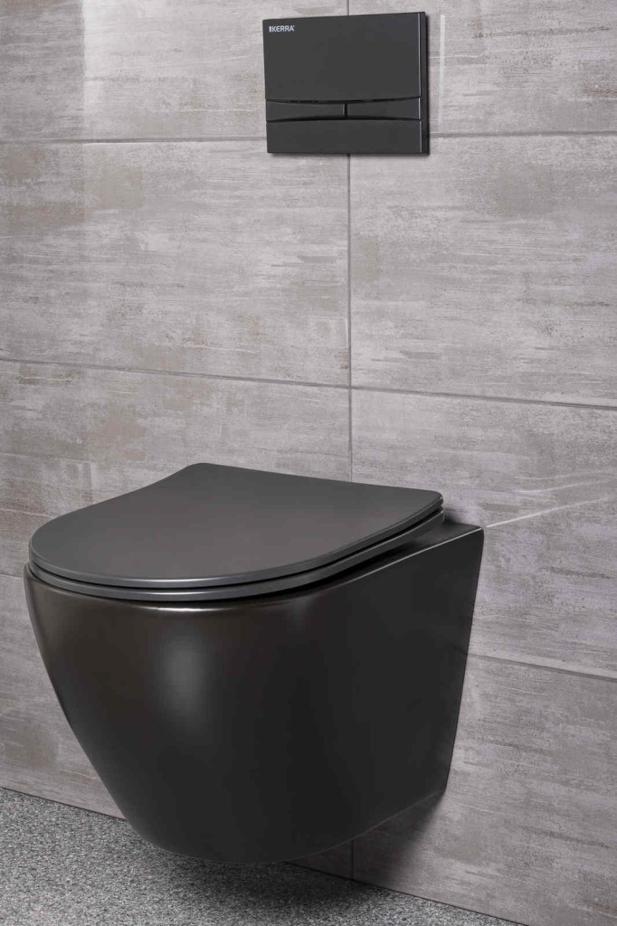 Levně KERRA Instalační set WC Delos BLM/Adriatic Black 5907548115881