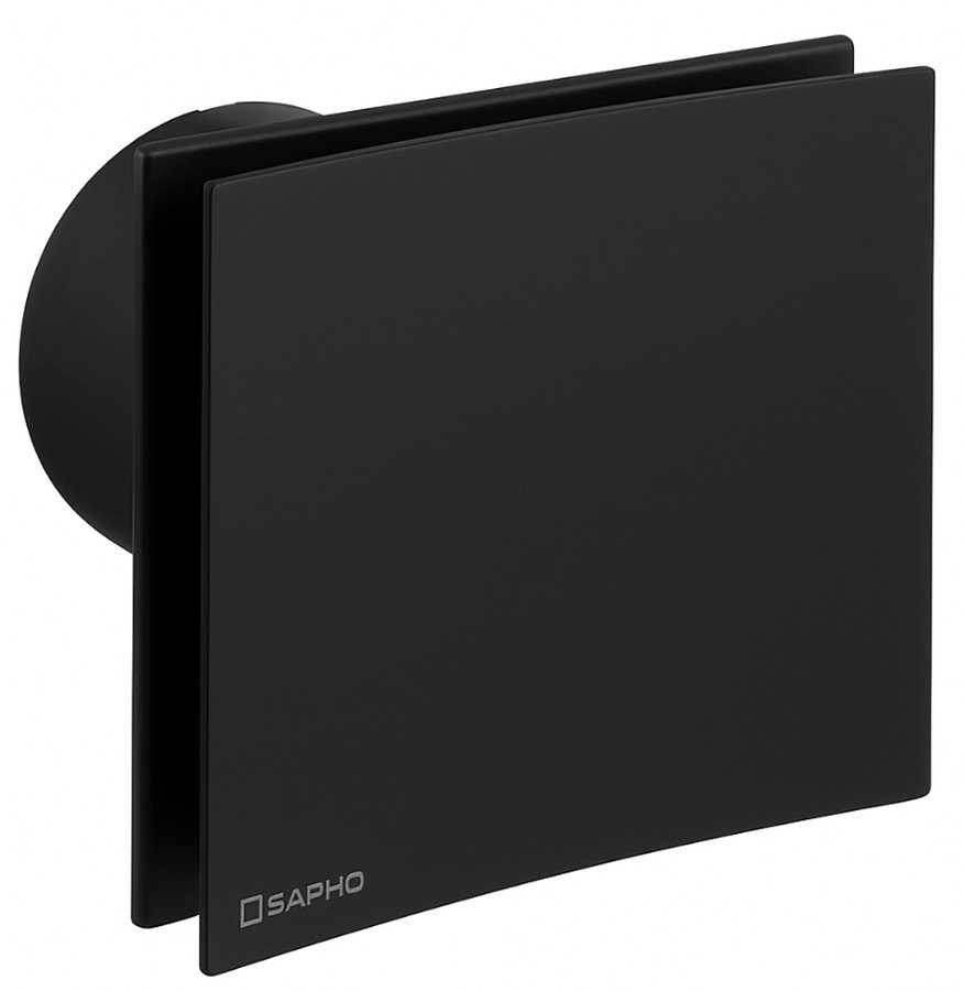 SAPHO EIRA koupelnový ventilátor axiální, 15W, potrubí 100, černá EI101B