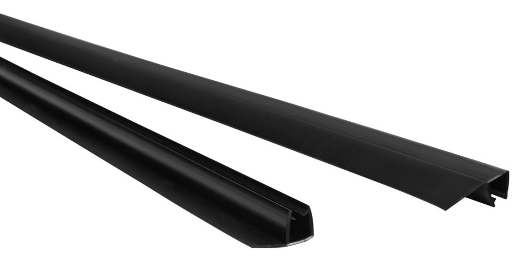 POLYSAN EASY BLACK set svislých těsnění pro sklo 6/6, 2000 (2ks) NDAE11B