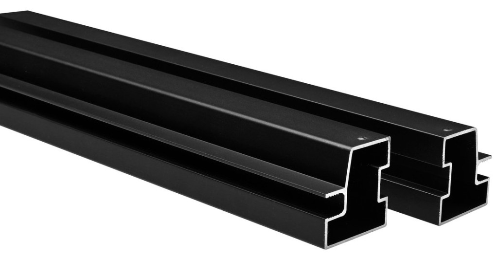 POLYSAN EASY BLACK set vodorovných spojovacích profilů pivotových dveří 1900 ND550B