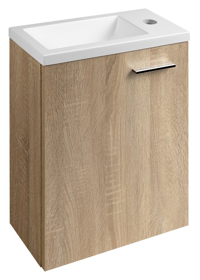 AQUALINE ZOJA umyvadlová skříňka 37x50x18cm, dub platin 51037DP